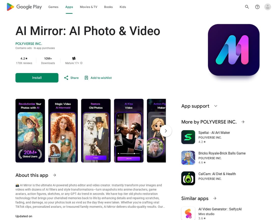 AI Mirror: AI Photo & Video