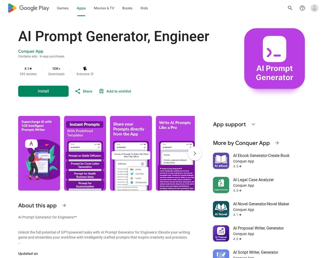 AI Prompt Generator, Engineer