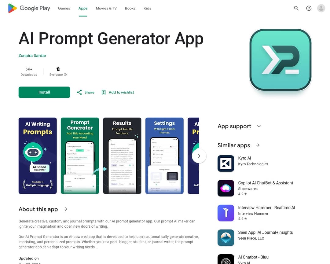 AI Prompt Generator App