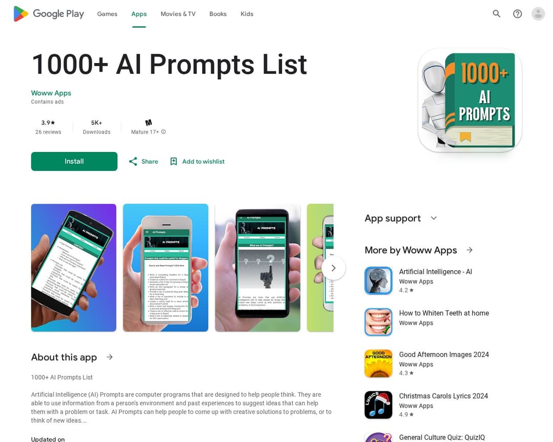 1000+ AI Prompts List