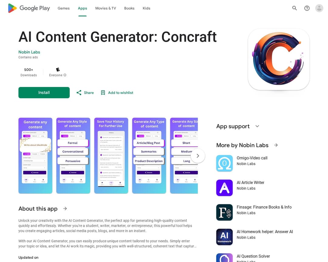 AI Content Generator: Concraft