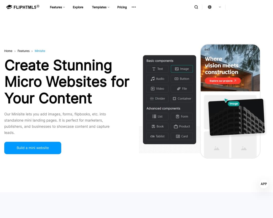 FlipHTML5 Microsite Builder