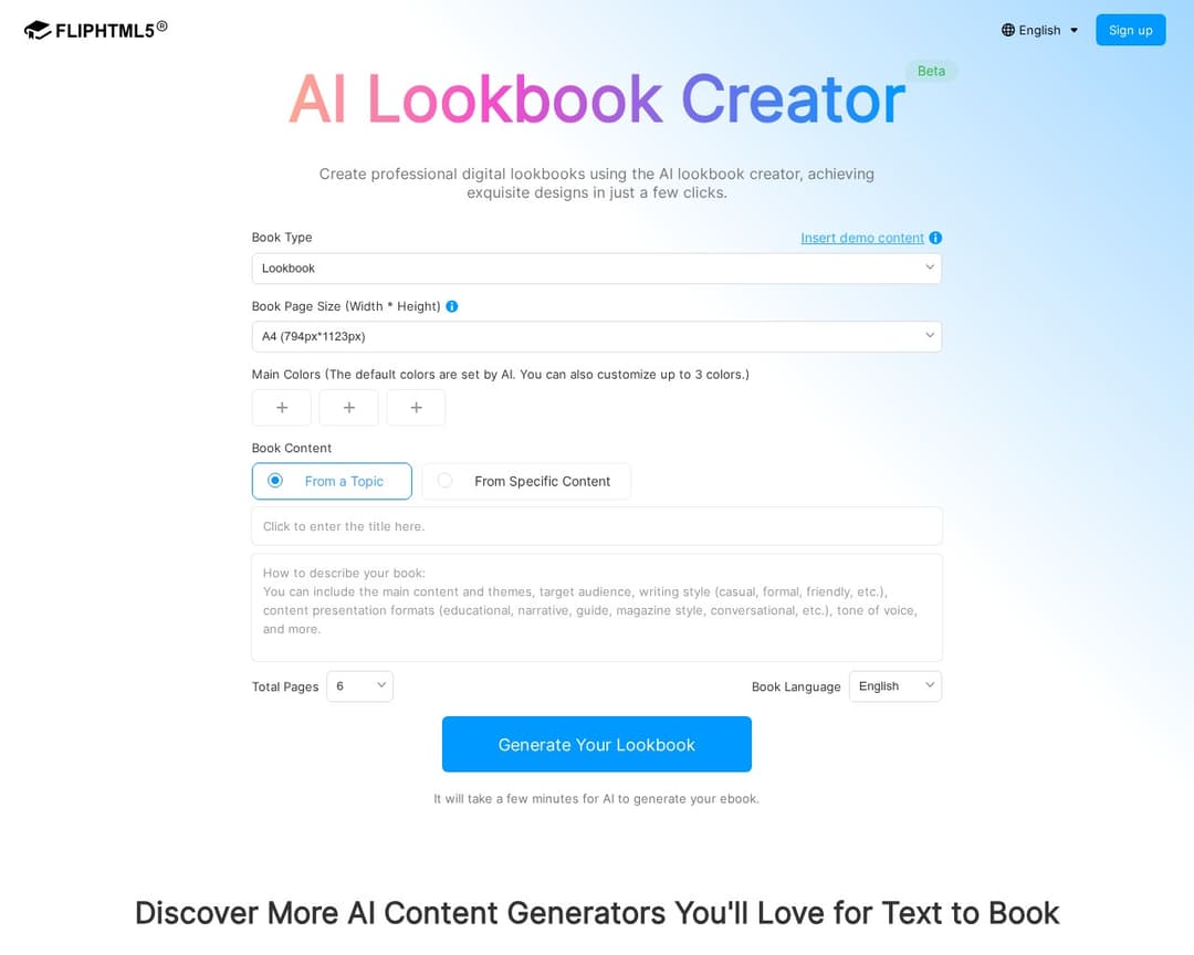 AI Lookbook Creator