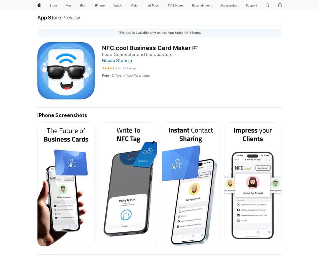 NFC.cool Business Card Maker
