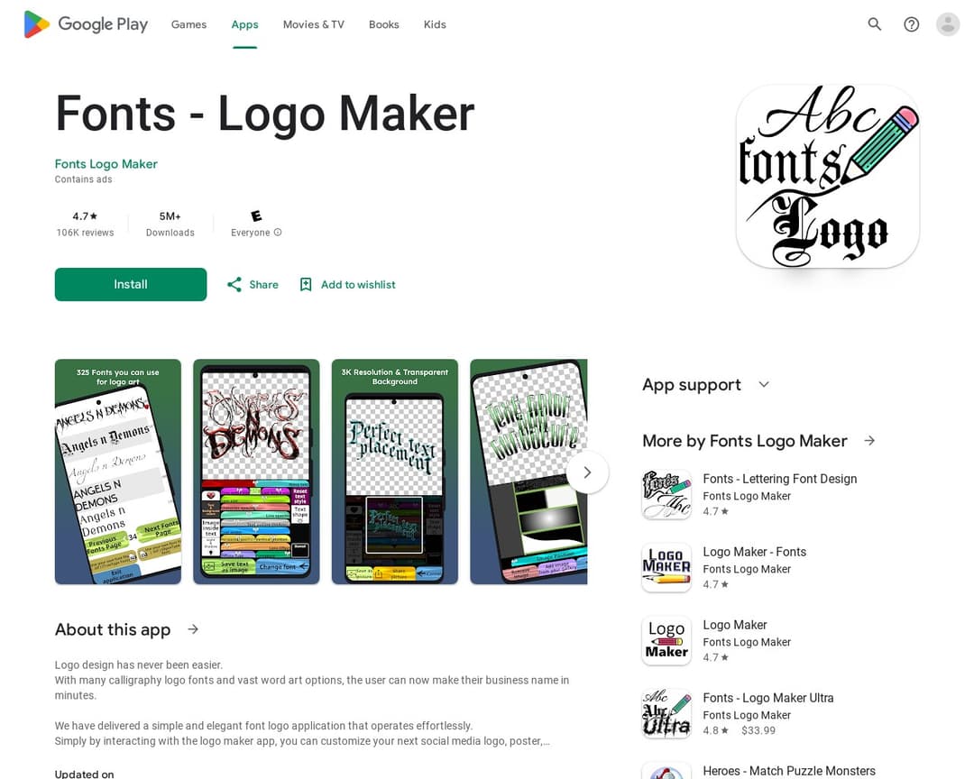 Fonts - Logo Maker