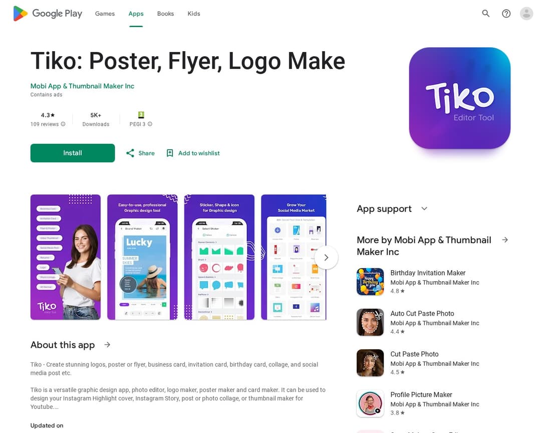 Tiko: Poster, Flyer, Logo Make