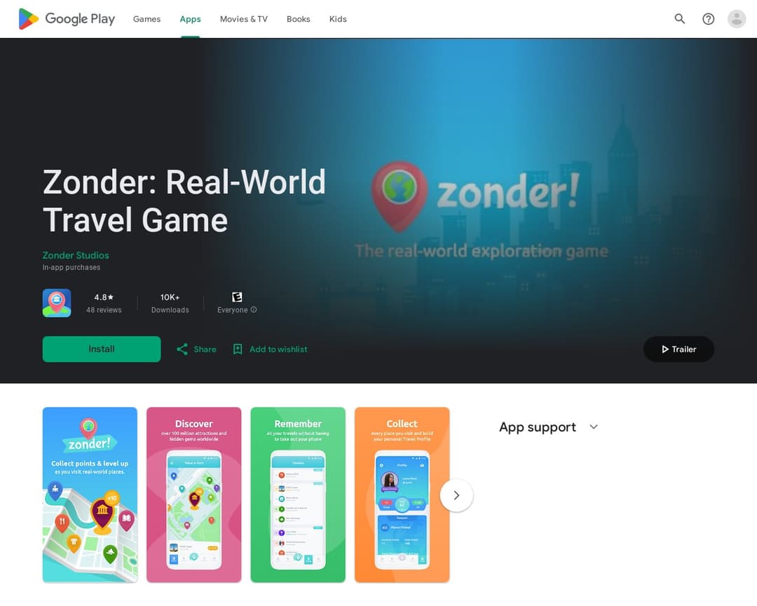 Zonder: Real-World Travel Game