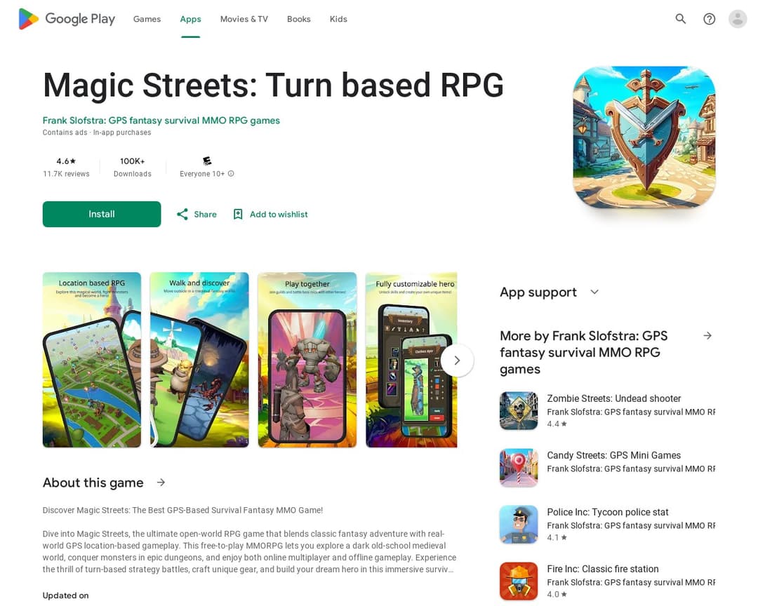 Magic Streets: Turn based RPG