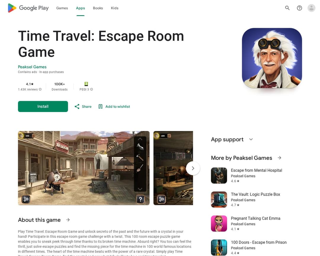 Time Travel: Escape Room Game