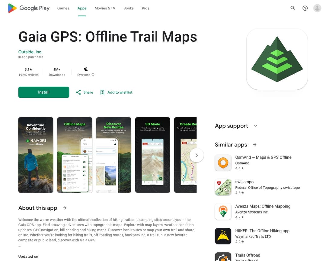 Gaia GPS: Offline Trail Maps