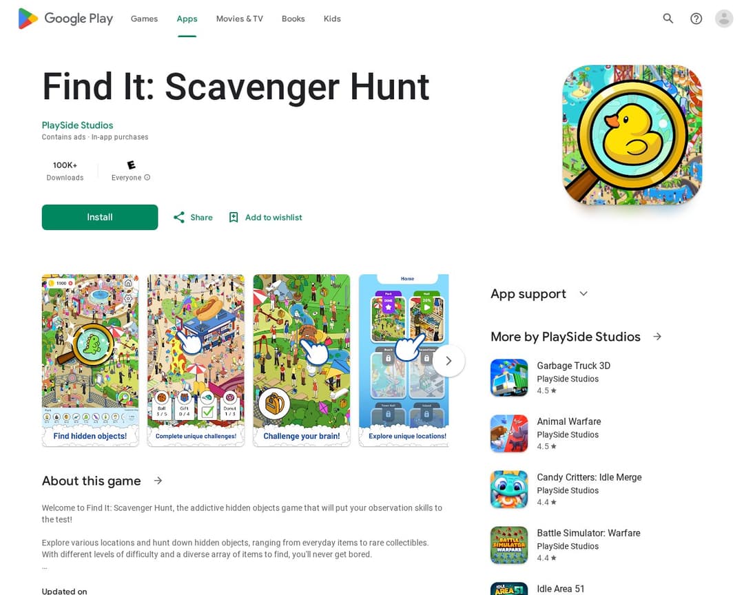 Find It: Scavenger Hunt