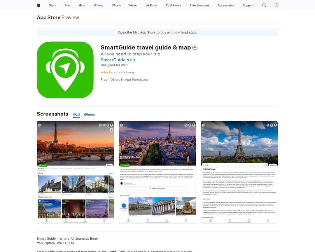 SmartGuide travel guide & map
