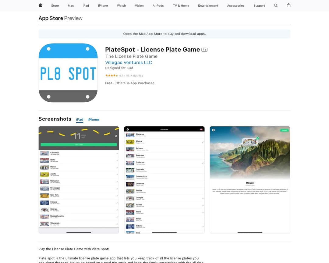 PlateSpot - License Plate Game