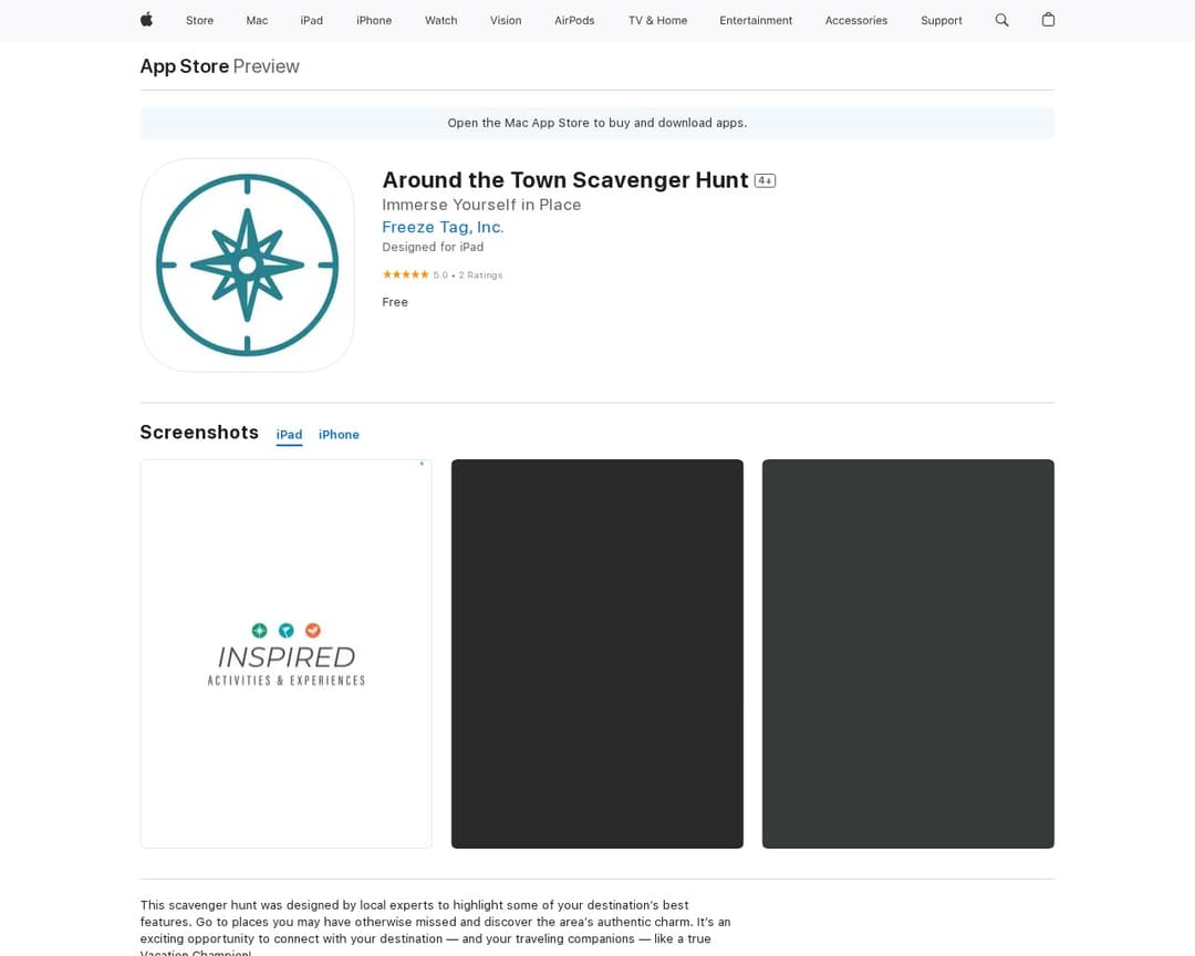 Around the Town Scavenger Hunt