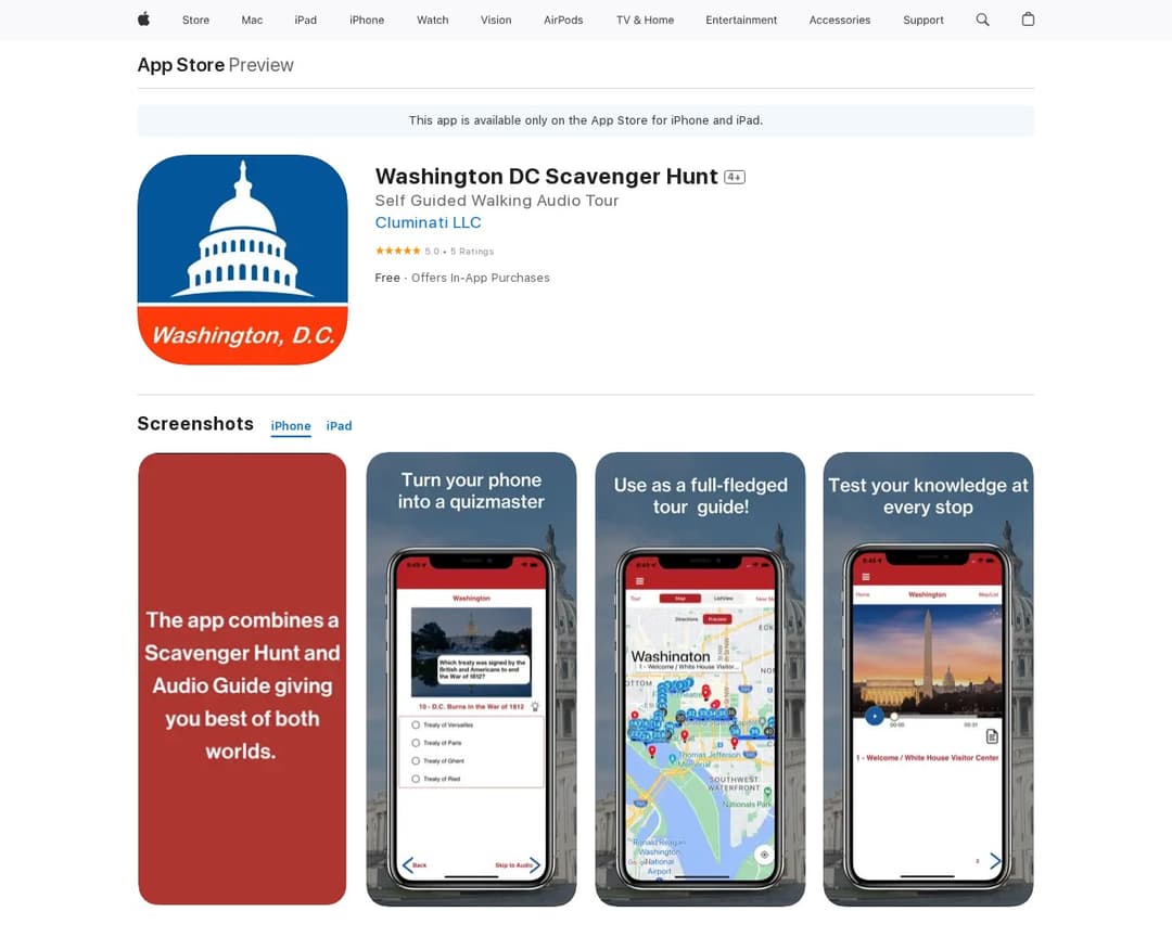 Washington DC Scavenger Hunt
