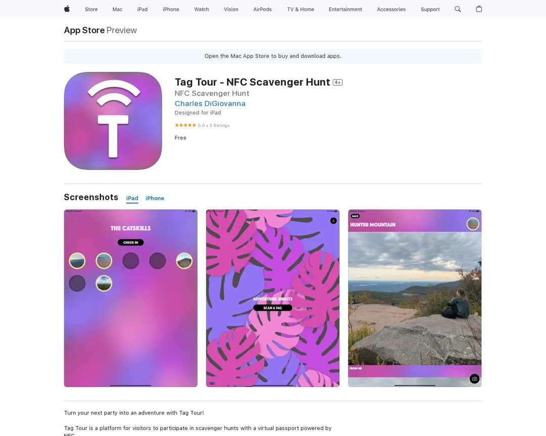 Tag Tour - NFC Scavenger Hunt