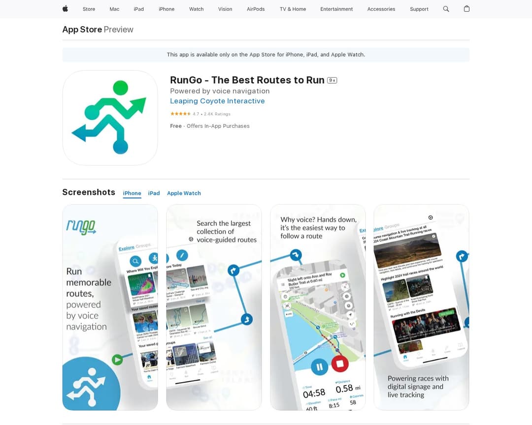 RunGo - The Best Routes to Run