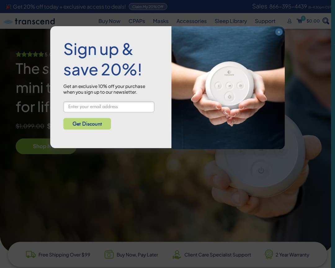 Transcend Micro CPAP (Somnetics)