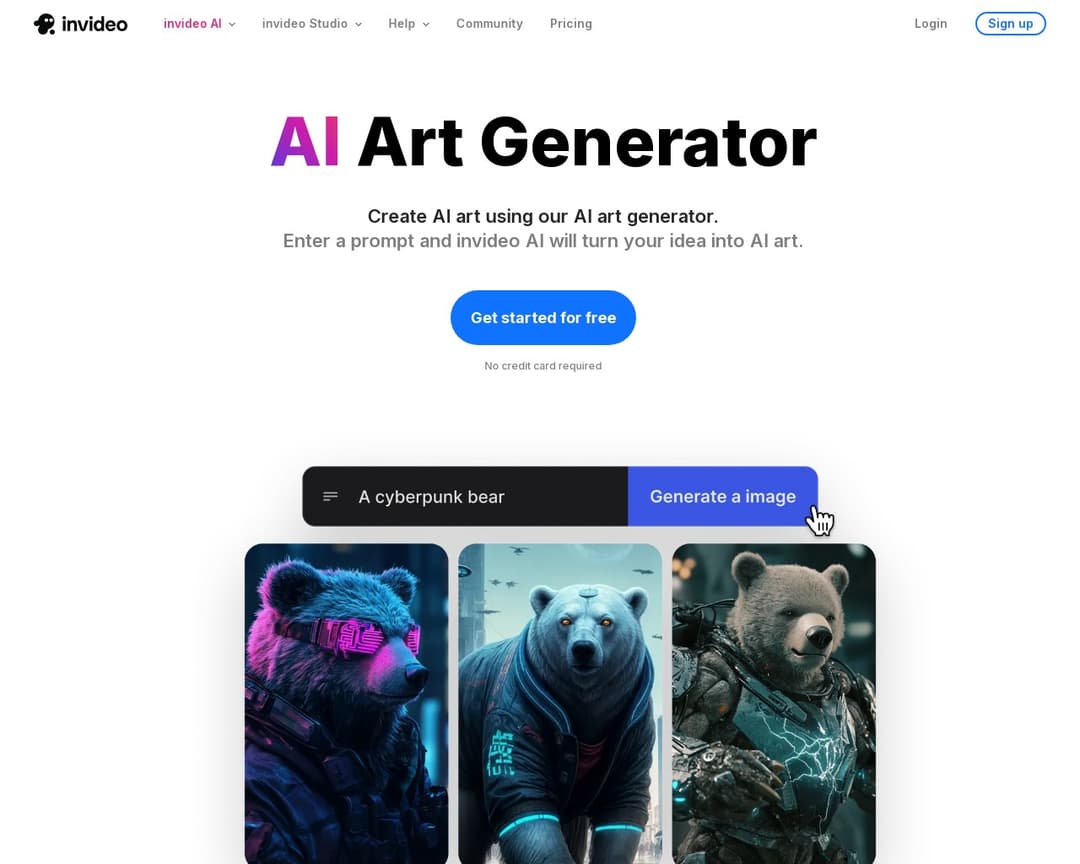 invideo AI Art Generator