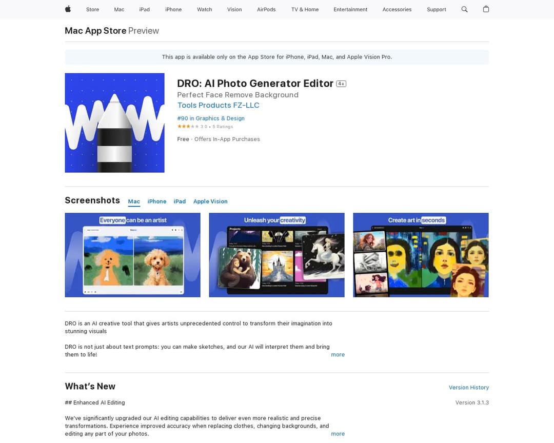DRO: AI Photo Editor & Canvas
