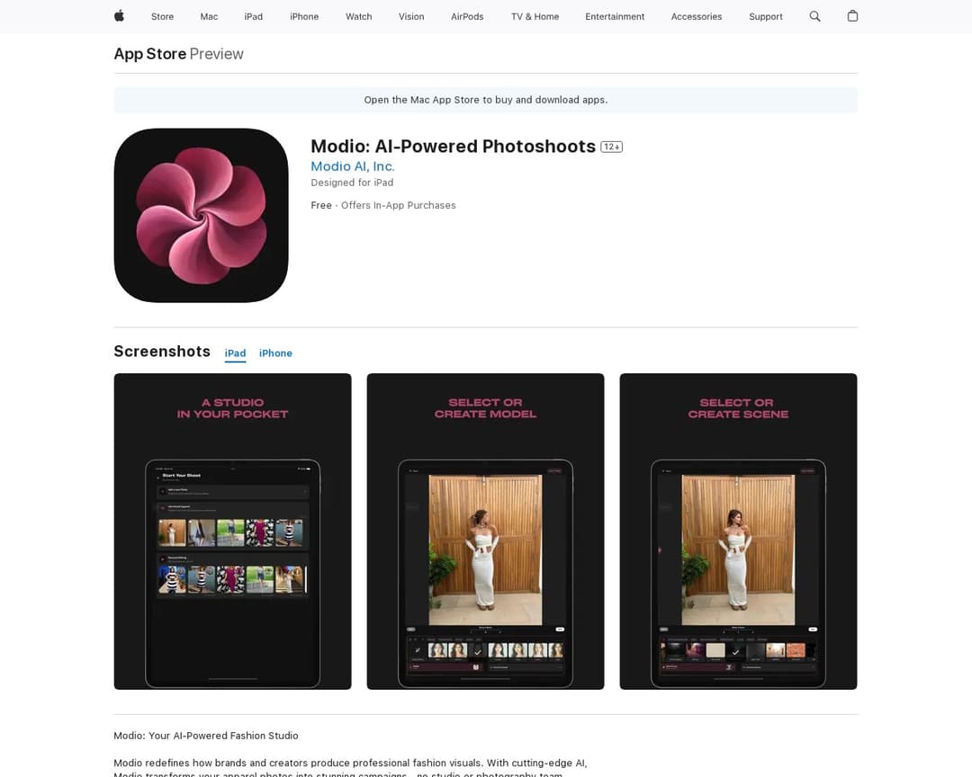 Modio: AI-Powered Photoshoots