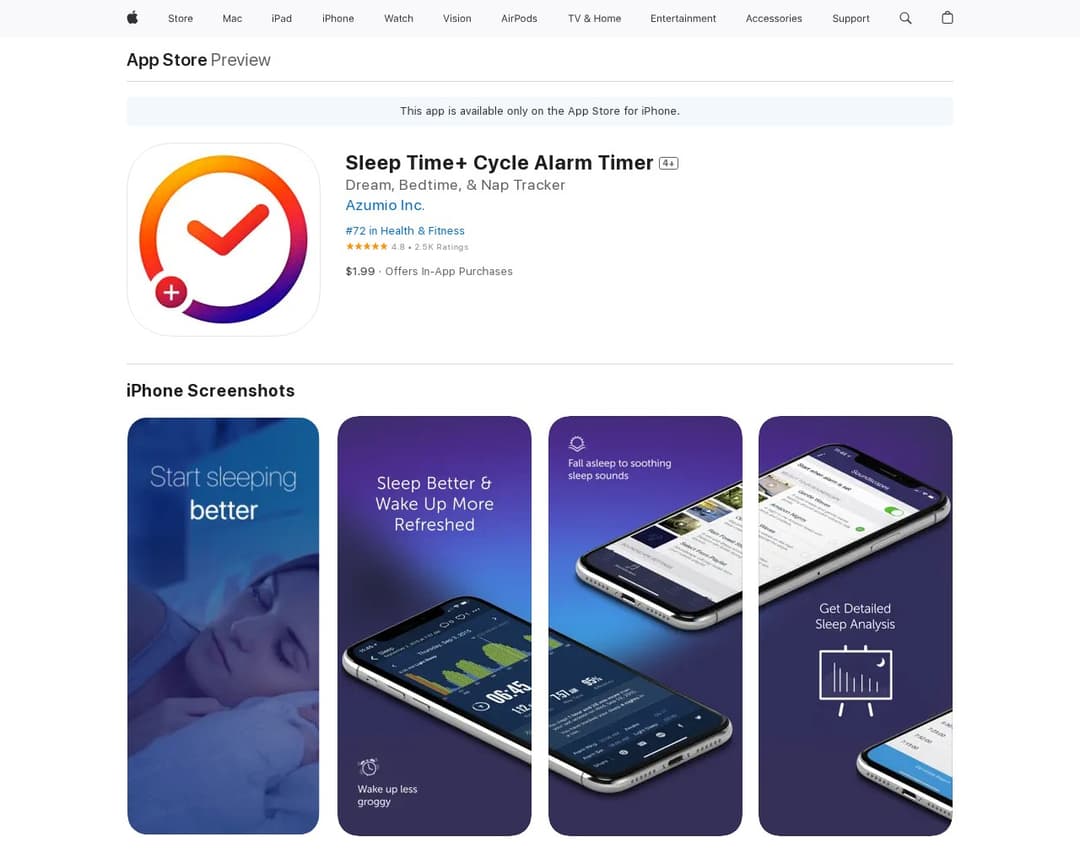 Sleep Time+ Cycle Alarm Timer