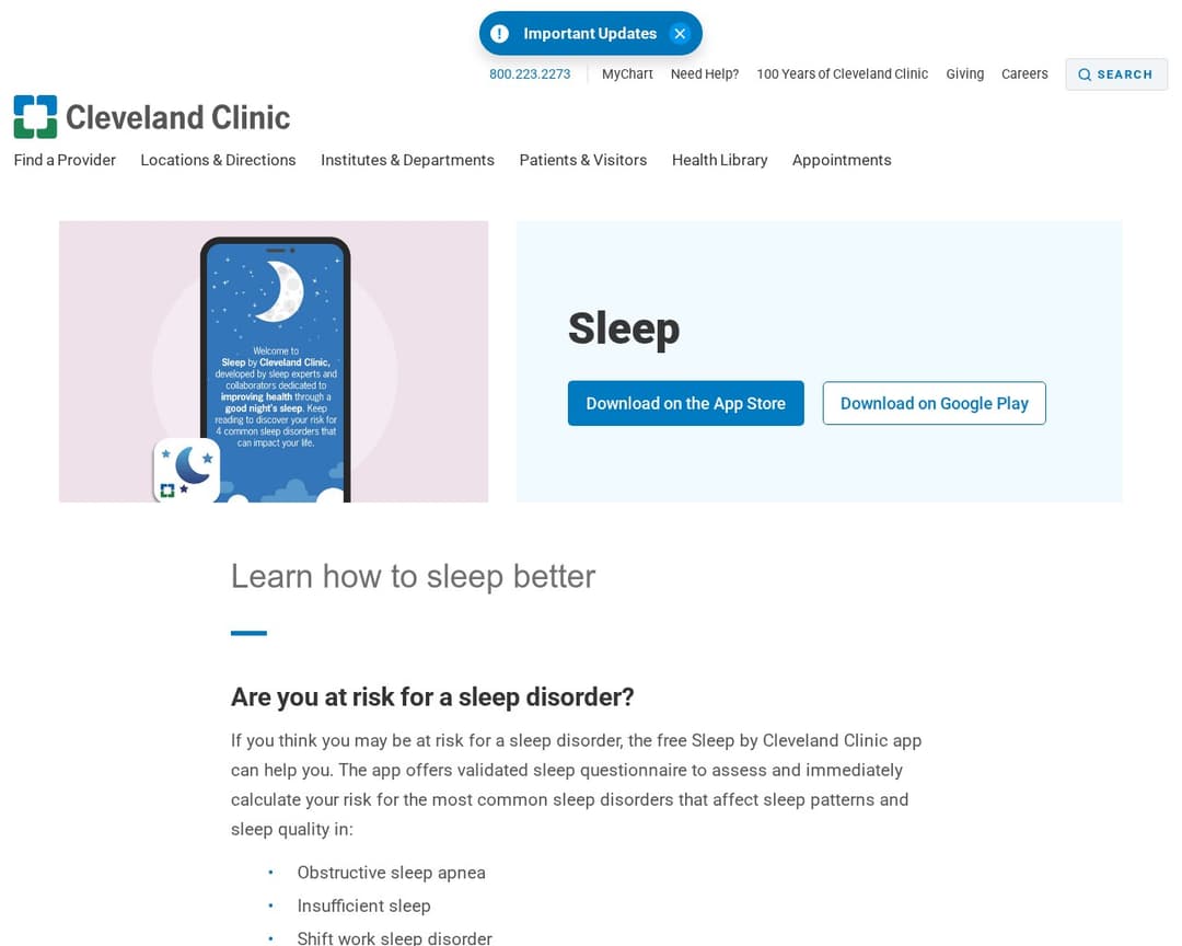 Sleep by Cleveland Clinic