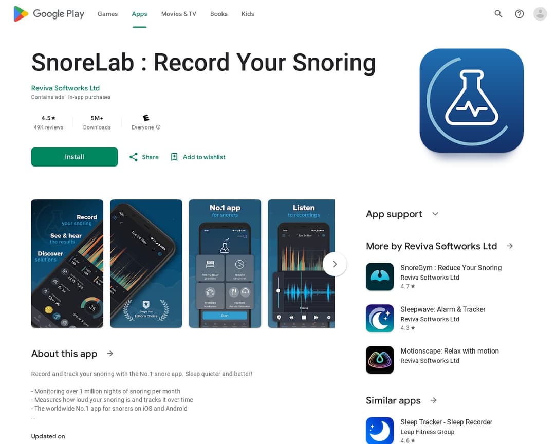SnoreLab : Record Your Snoring