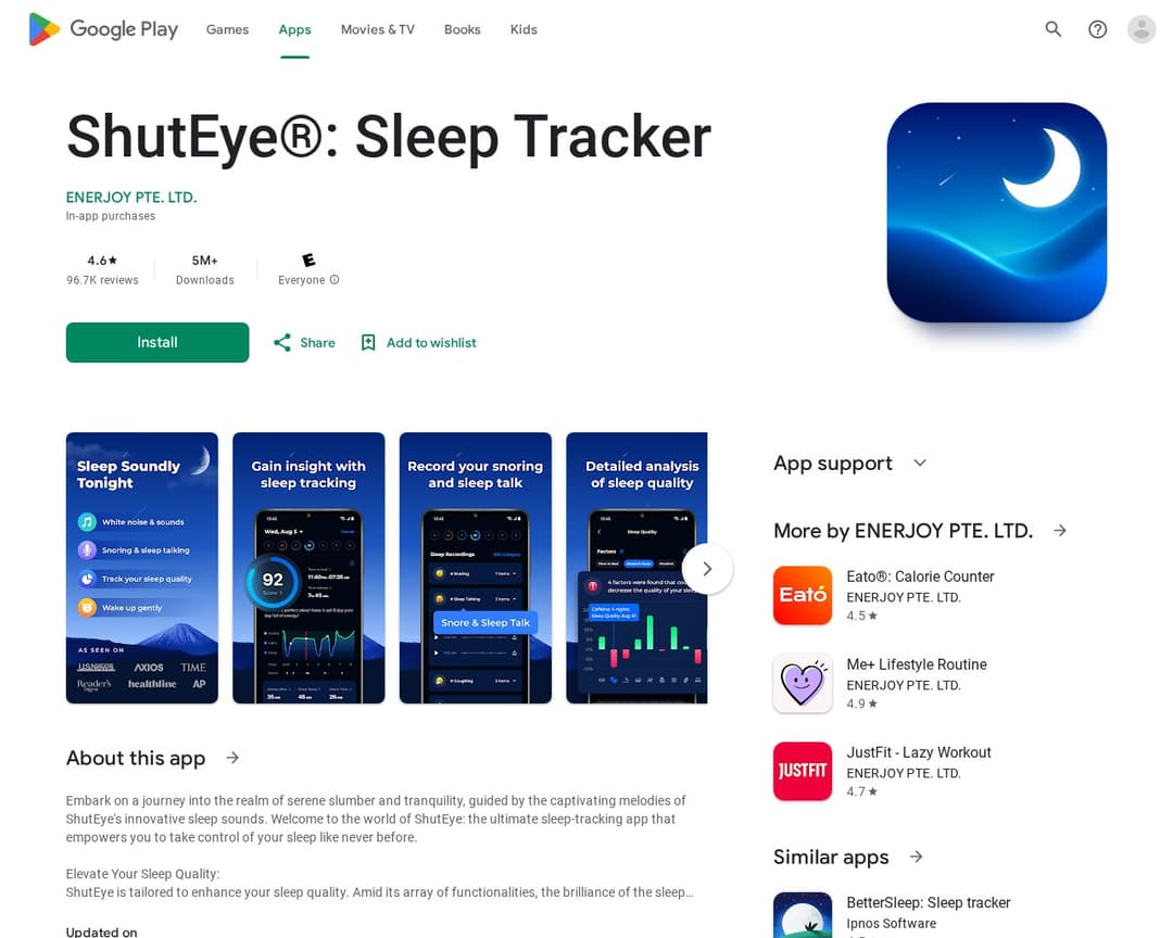 ShutEye®: Sleep Tracker