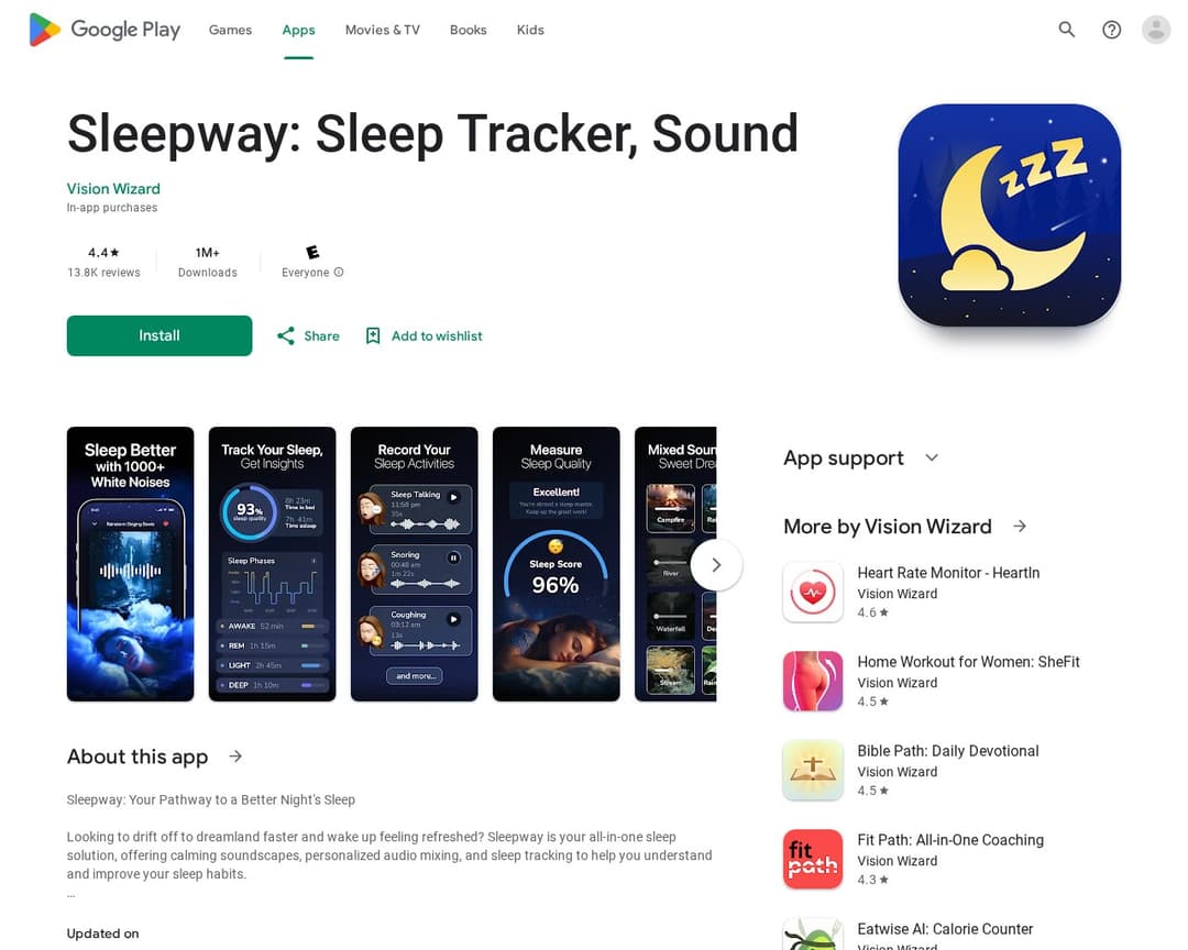 Sleepway: Sleep Tracker, Sound