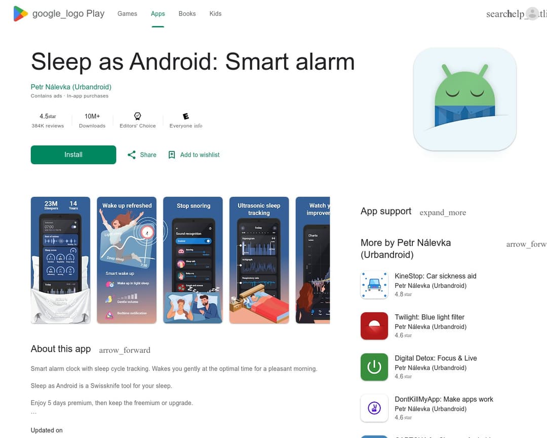 Sleep as Android: Smart alarm