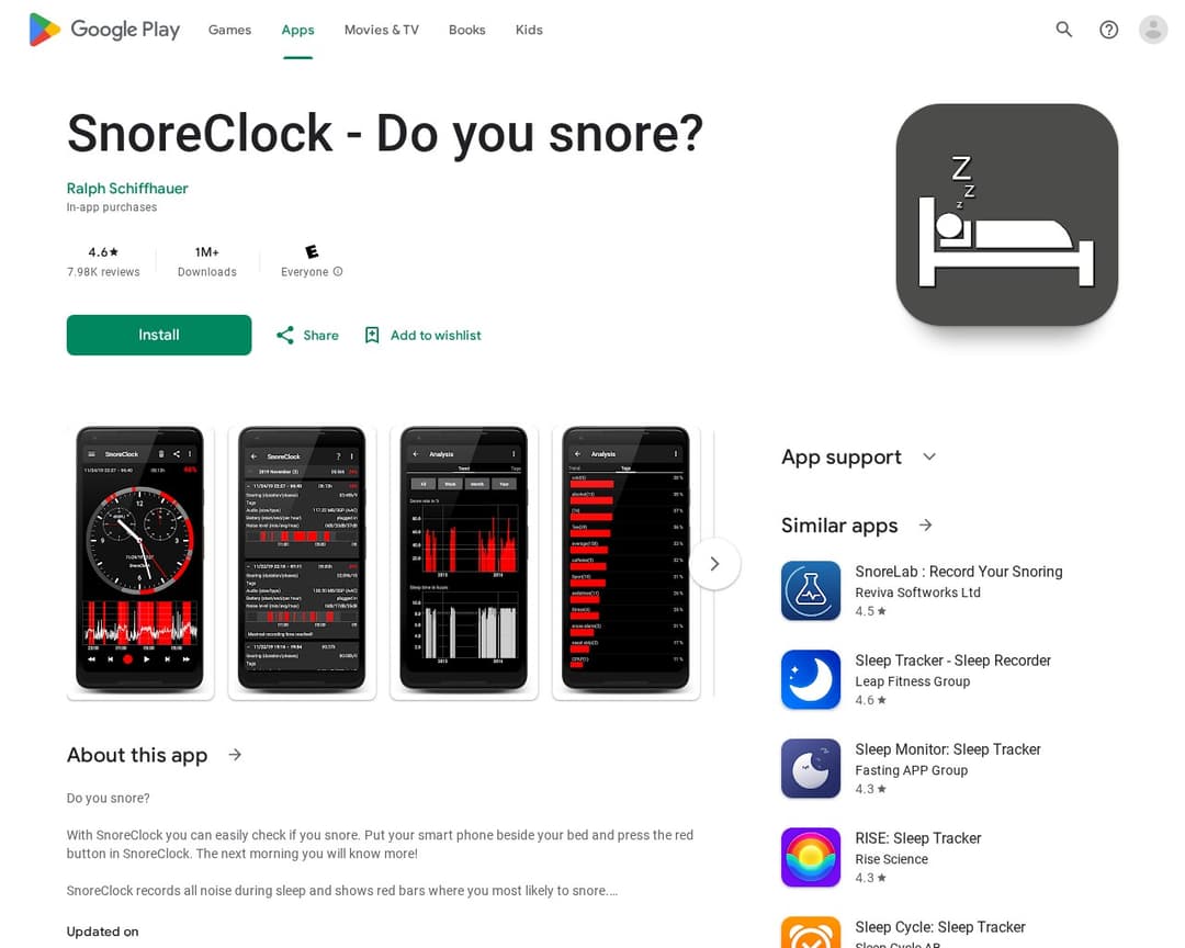 SnoreClock - Do you snore?