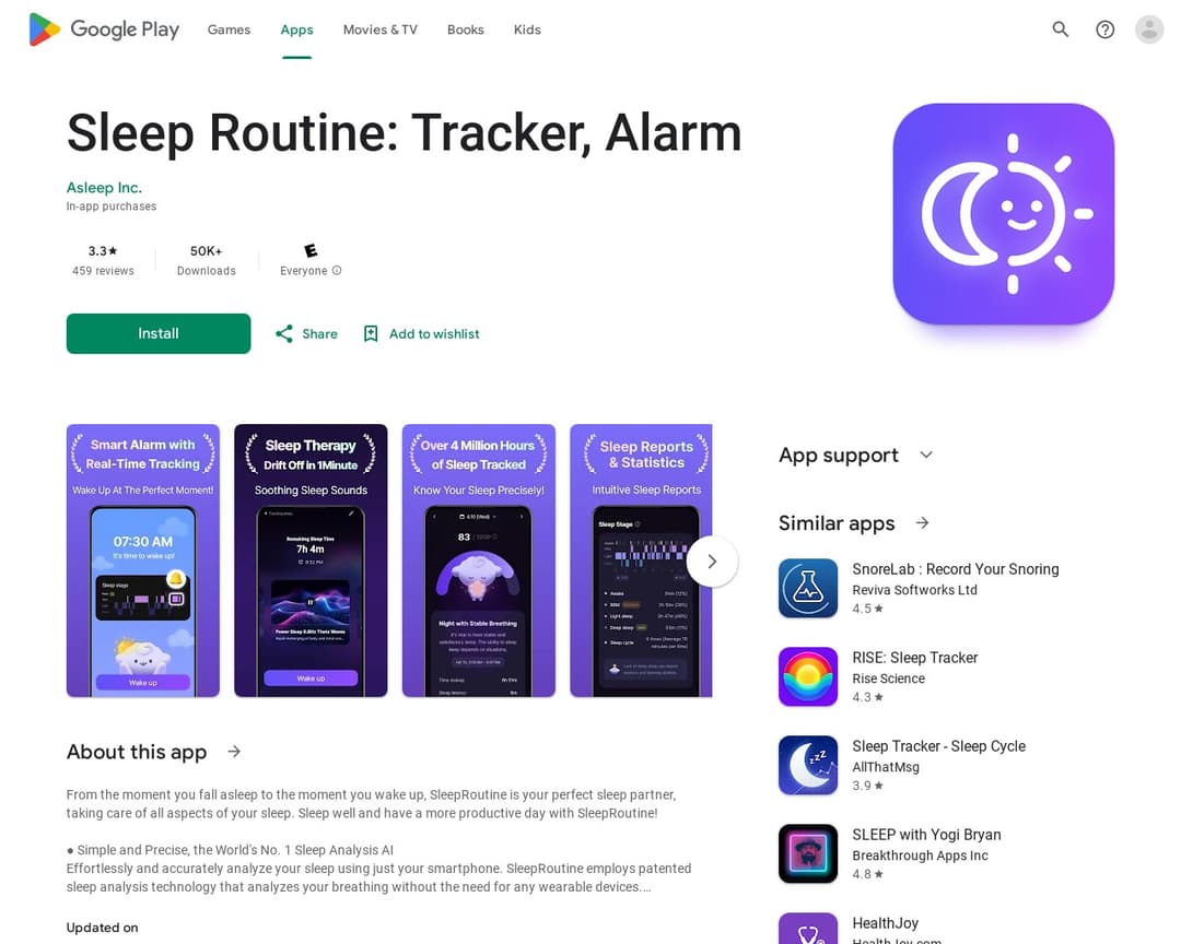 Sleep Routine: Tracker, Alarm