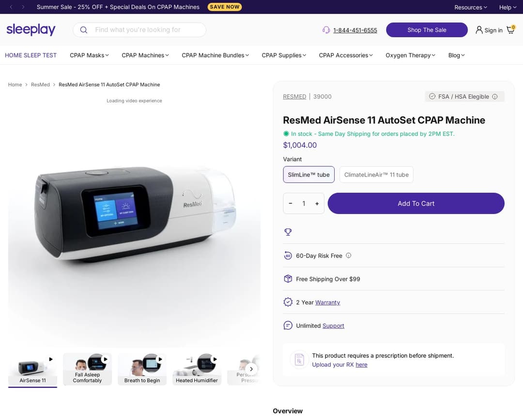 ResMed AirSense 11 AutoSet CPAP Machine