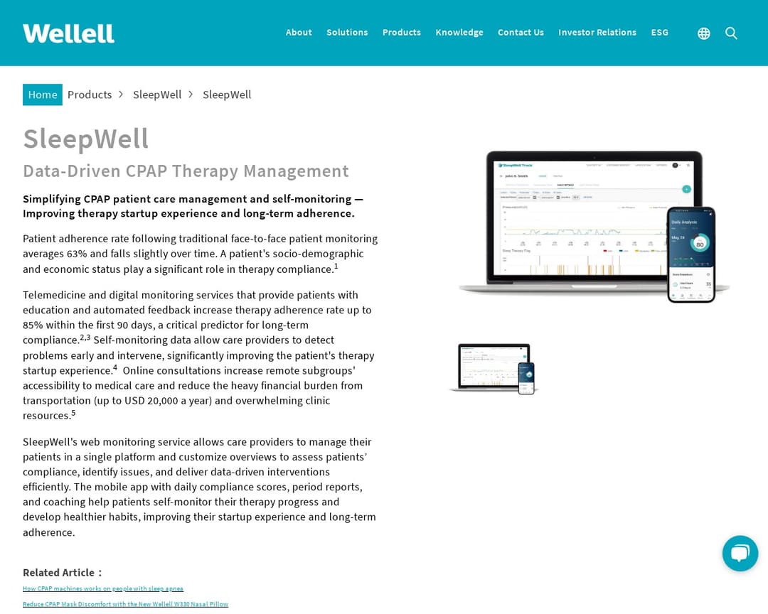 SleepWell-Remote Patient Monitoring for Sleep Apnea