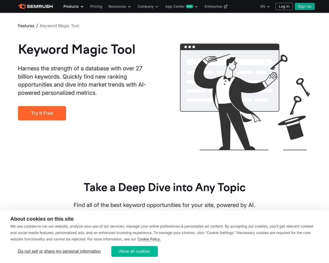 Semrush Keyword Magic Tool