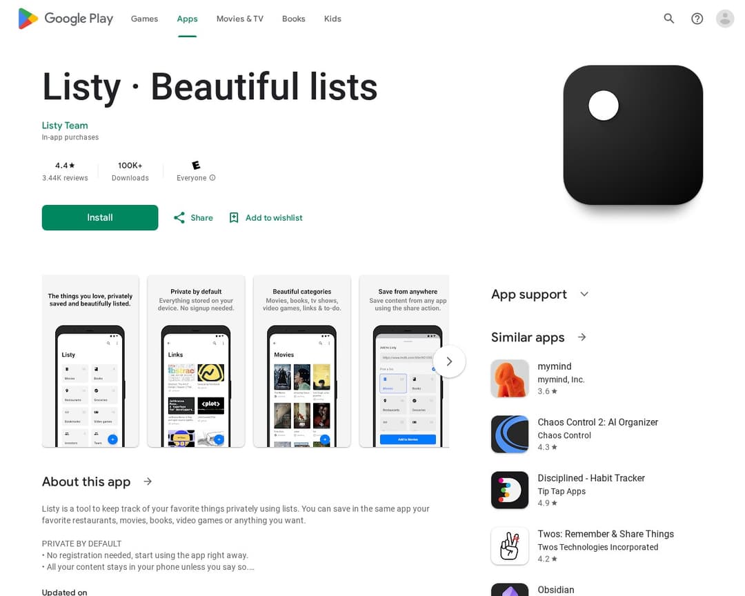 Listy · Beautiful lists