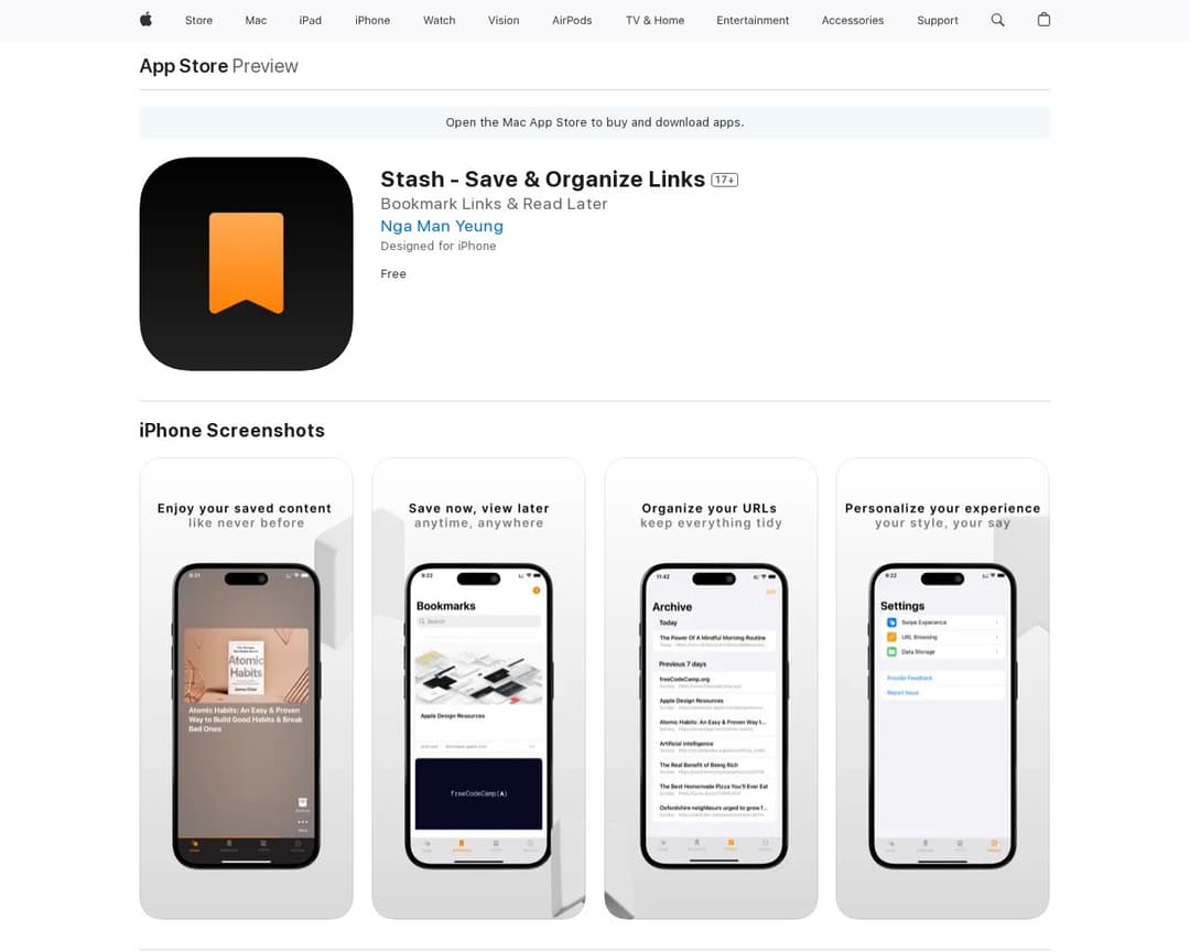 Stash - Save & Organize Links