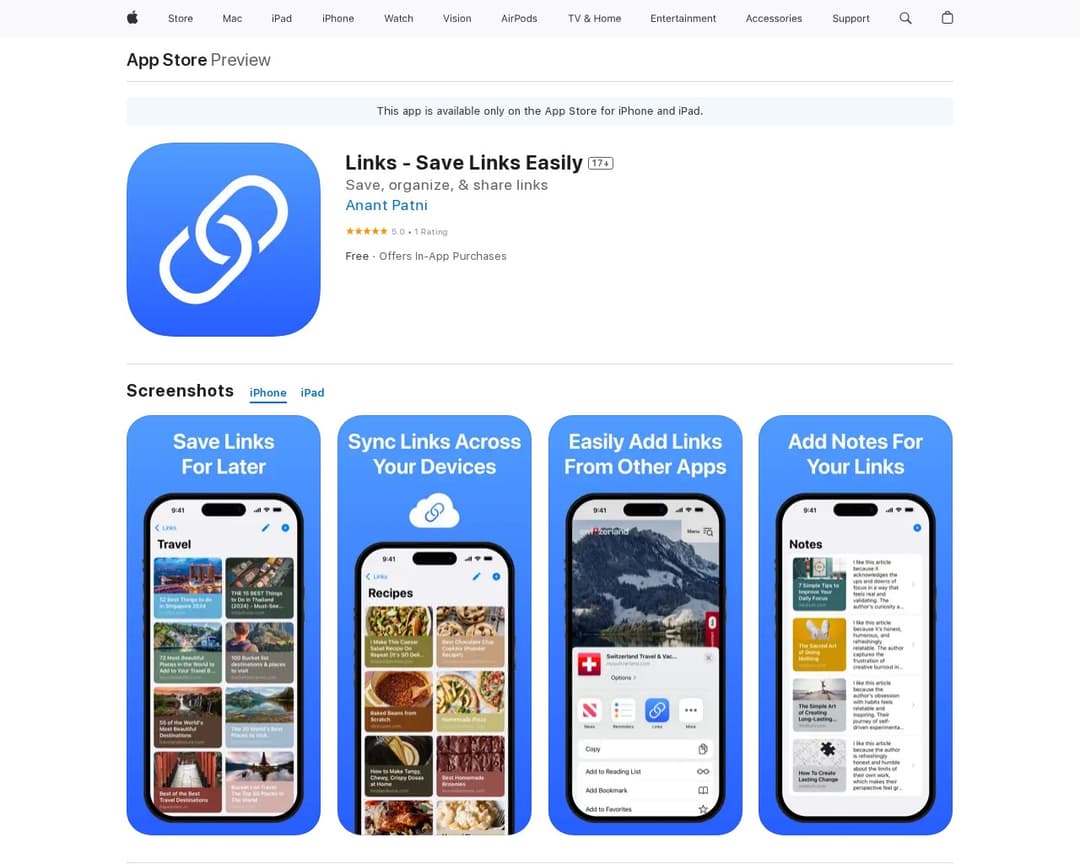 Links - Save Links Easily