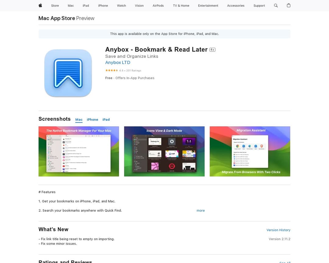 Anybox - Bookmark & Read Later