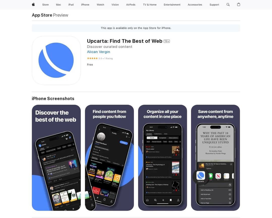 Upcarta: Find The Best of Web