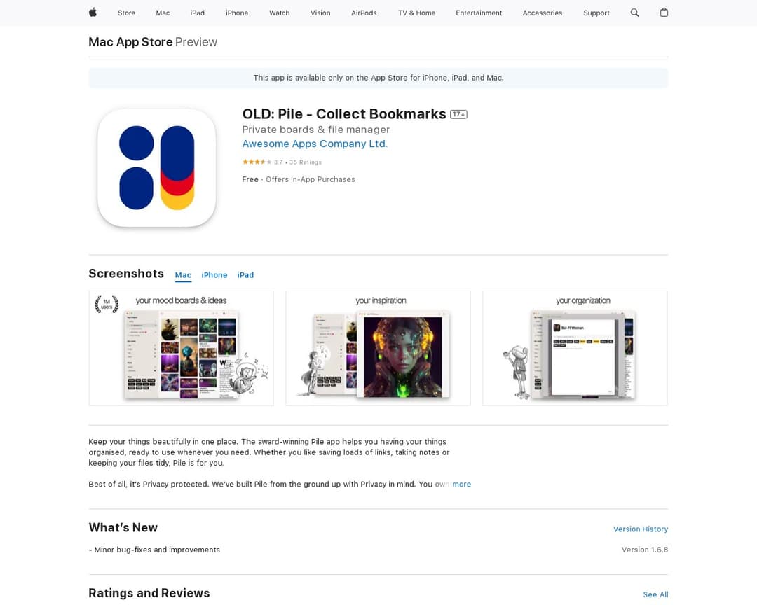 OLD: Pile - Collect Bookmarks