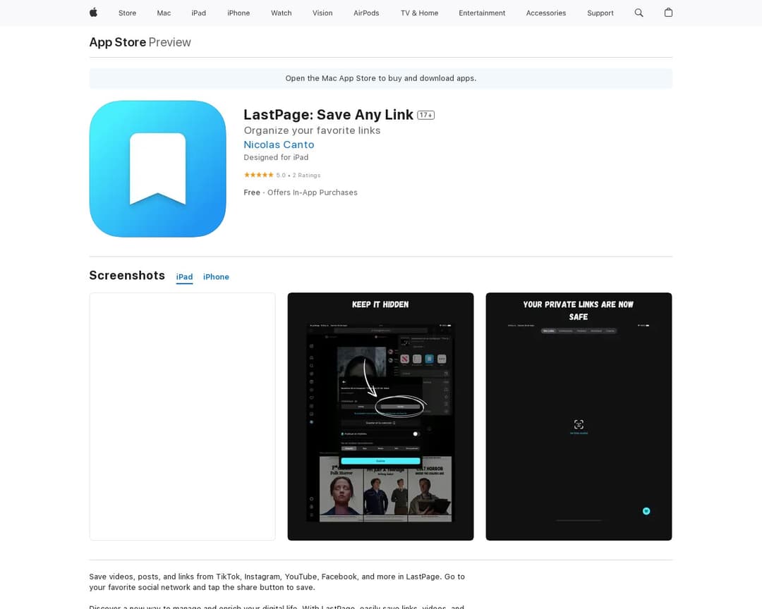 LastPage: Save Any Link