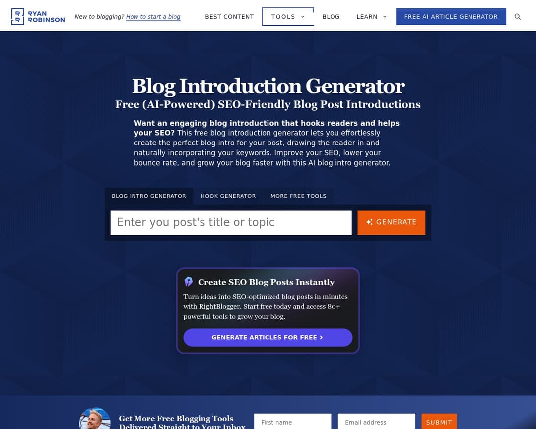 Blog Introduction Generator