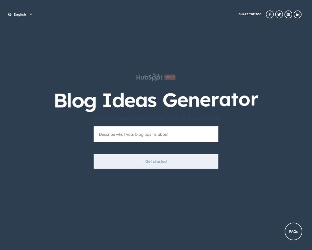 HubSpot Blog Ideas Generator