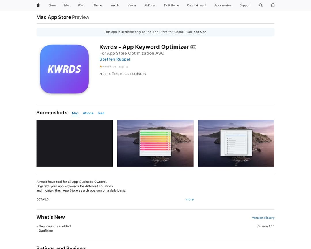 Kwrds - App Keyword Optimizer