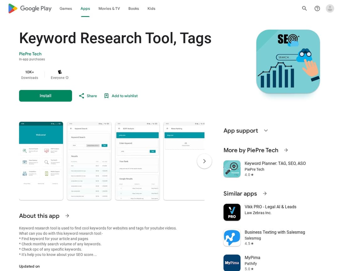 Keyword Research Tool, Tags