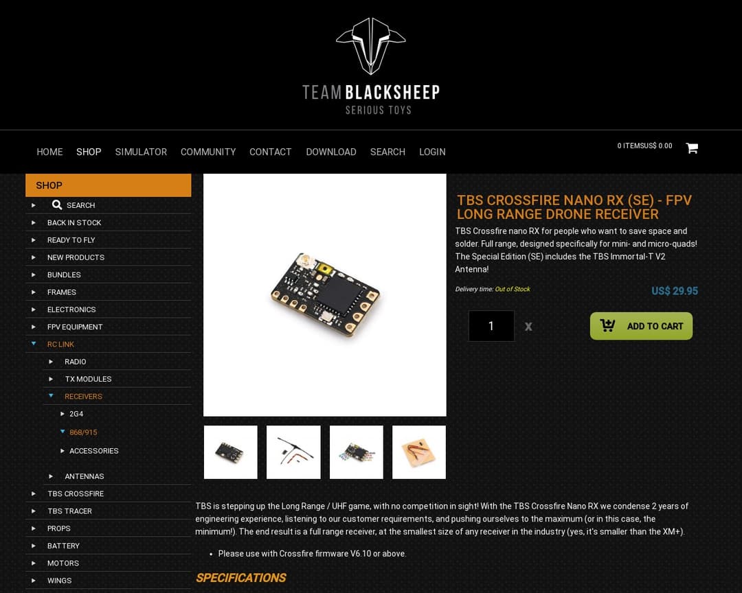 TBS Crossfire Nano Rx (SE)