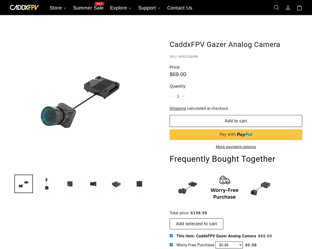 CaddxFPV Gazer Analog Camera