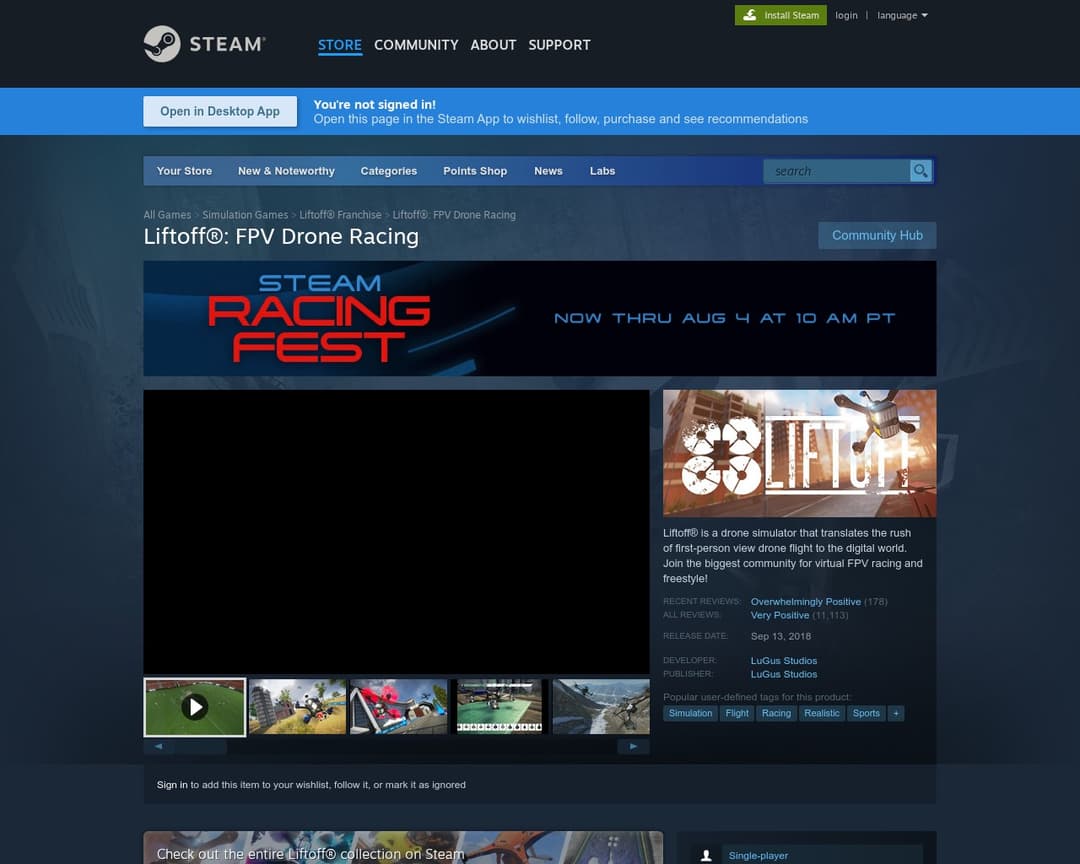 Liftoff FPV Drone Racing